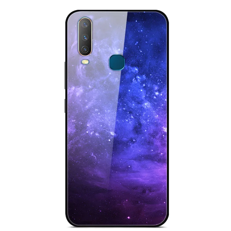 6,35 ''для Vivo Y17 Y15 Y 12 y 3 чехол для телефона из закаленного стекла Жесткий Чехол для VIVO Y 17 Y 15 Y 12 y 3 Чехол Мягкий ТПУ бампер - Цвет: as photo 50