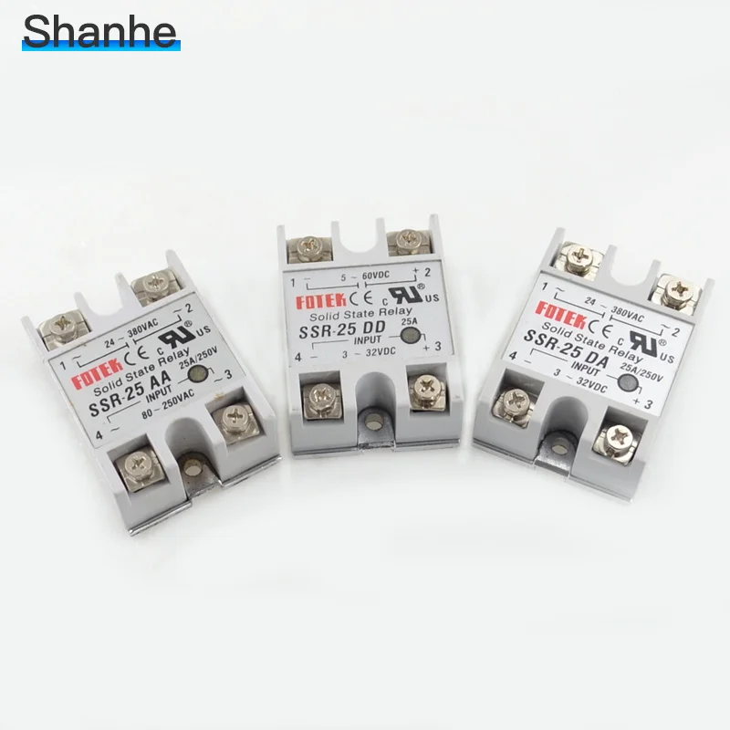 SSR-25DA SS-25DD производитель 25A ssr твердотельные реле SSR-25AA, вход 80-250VAC выход 24-380VAC
