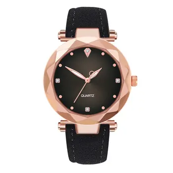 

ZA42 Casual Fashion Ladies Quartz Watch Leather Strap Quartz Watch Personality Wild Women Watch Best Gift