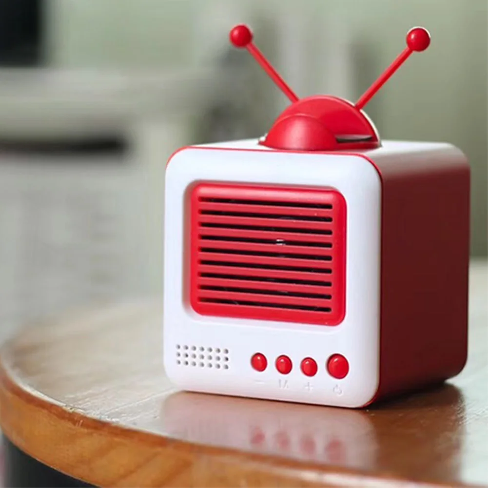 Cellphone Holder Button TF Card Retro TV Shape Anti-fall Wireless Speaker Mini Gift Universal Portable Home Bluetooth 5.0 U Disk Cellphone Holder Button TF Card Retro TV Shape Anti-fall Wireless Speaker Mini Gift Universal Portable Home Bluetooth 5.0 U Disk