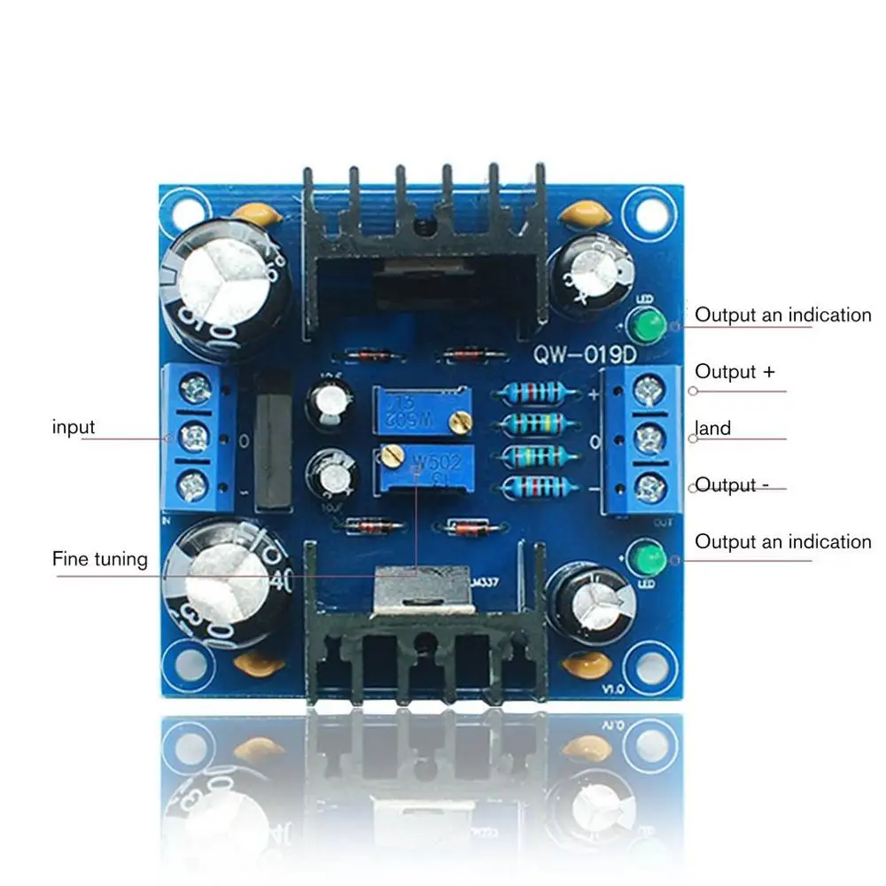 LM317 LM337 положительный и отрицательный двойной Мощность Регулируемый Питание доска