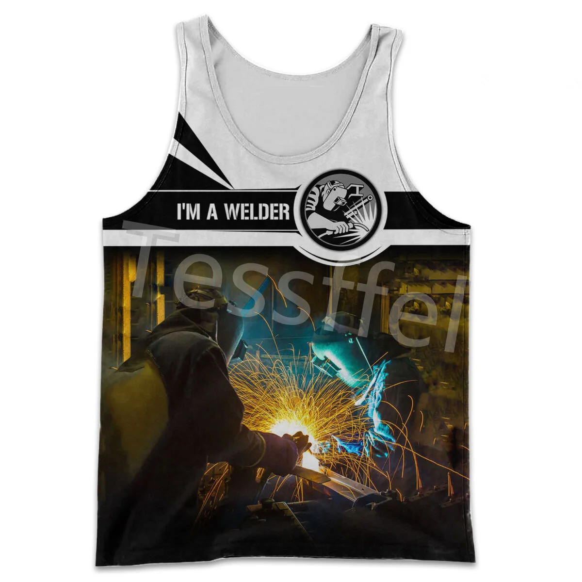 

Tessffel Professional Welder Worker 3D Printed Summer Men's Vest Comfortable and Breathable Unisex Tank Top Style-5