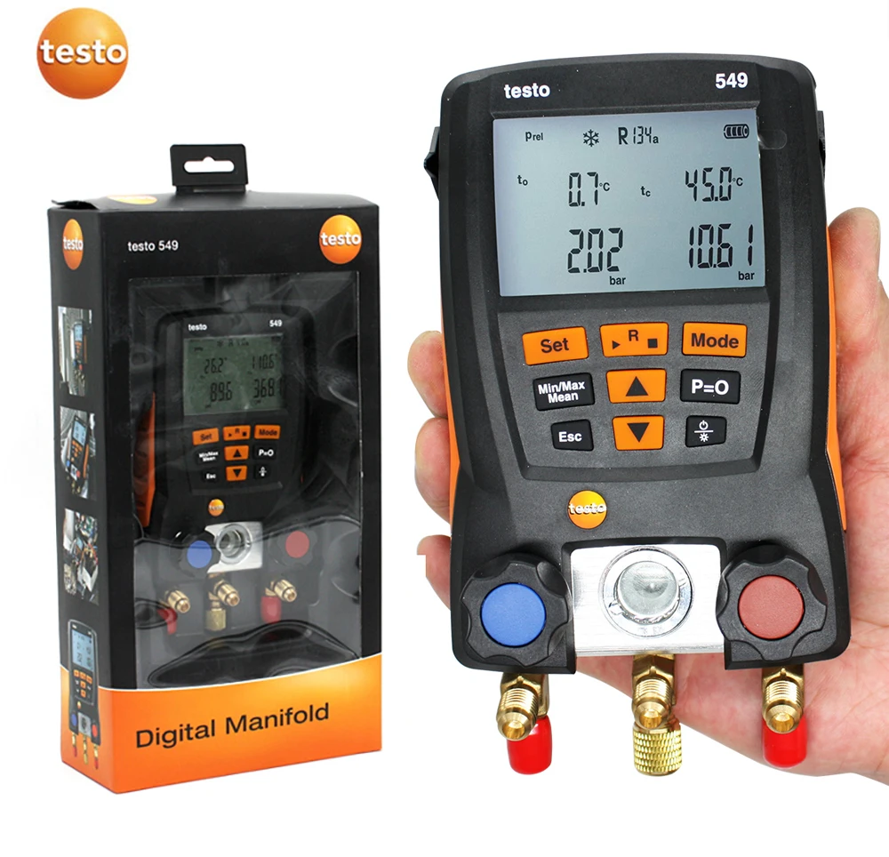 Testo 549 디지털 HVAC 시스템 테스터 키트 미터 용 디지털 매니 폴드 ..