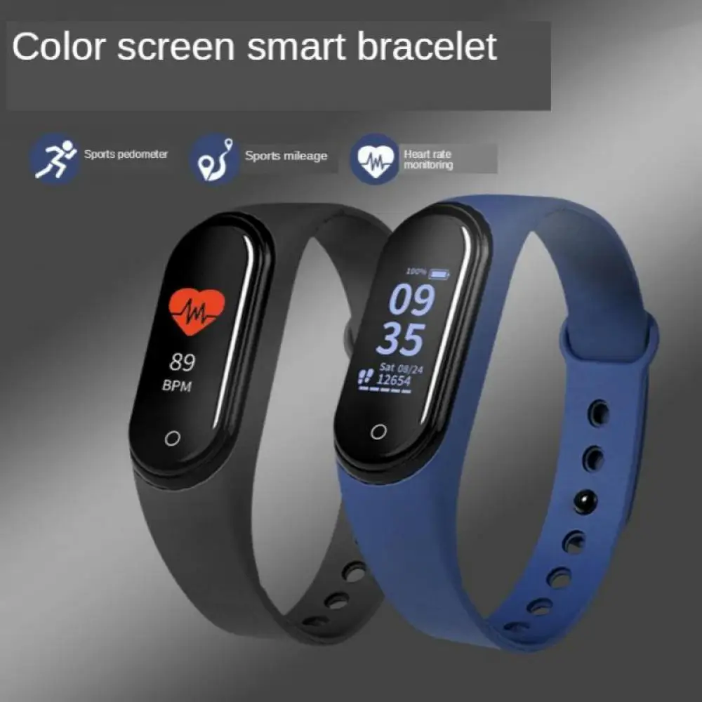 Мужские Смарт часы с цветным сенсорным экраном фитнес браслет для мониторинга