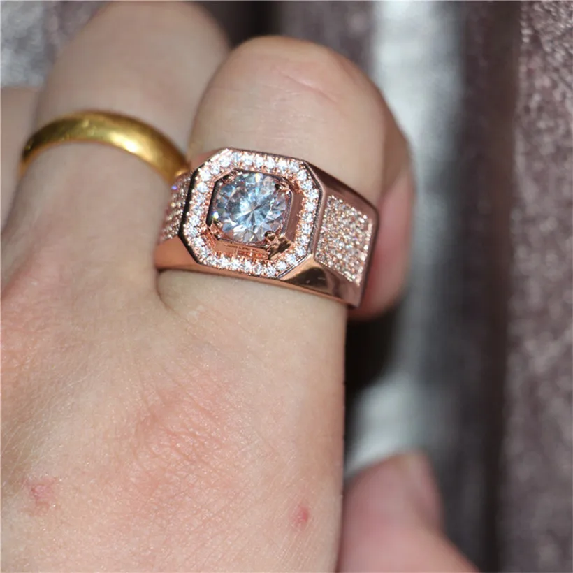 Walters Faith Keynes 18K Rose Gold and Diamond Buckle Ring with Trillion  Shape Diamond Center Stone