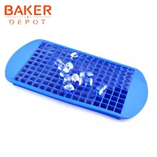 BAKER DEPOT, силиконовая форма для льда, 150 отверстий, в форме сердца, шоколада, жевательной формы, 160 полости, квадратная форма для льда, поднос для торта, декорированный инструмент