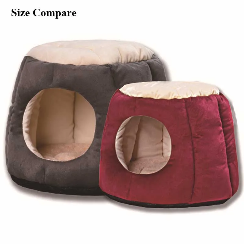 Зимняя теплая кошечка спальное гнездо маленький средний дом для отдыха собаки