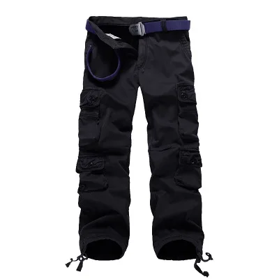 

2019 Men Multi-pockets Casual Workwear plus Velvet Trousers Washing Bib Overall Brushed And Thick Warm-keeping Pants 028