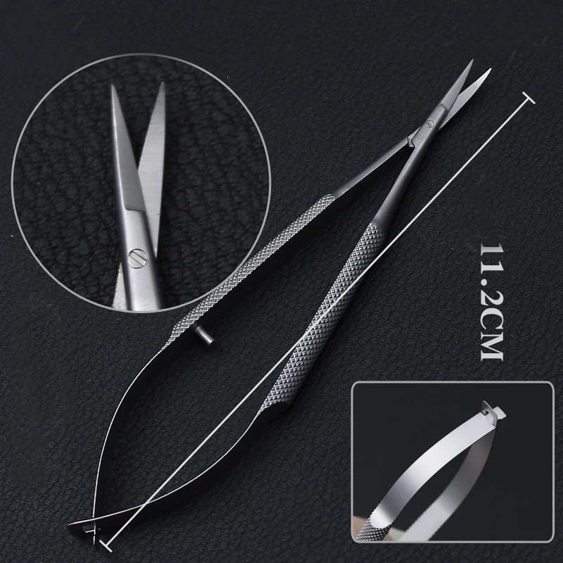 New 4pcs set ophthalmic microsurgical instruments 12 5cm scissors Needle holders tweezers stainless steel surgical tool 4