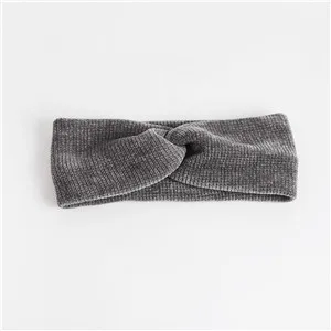 Dark gray Free shipping knitting women hairbands girl's headbands lady's headwear hair accessories Wide yoga headwrap - Цвет: Dark gray
