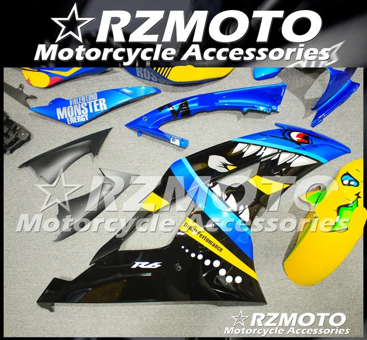 ABS мотоцикл обтекатель комплект для YAMAHA YZF R6 2008- год кузов литьевая форма Магазин № 1804