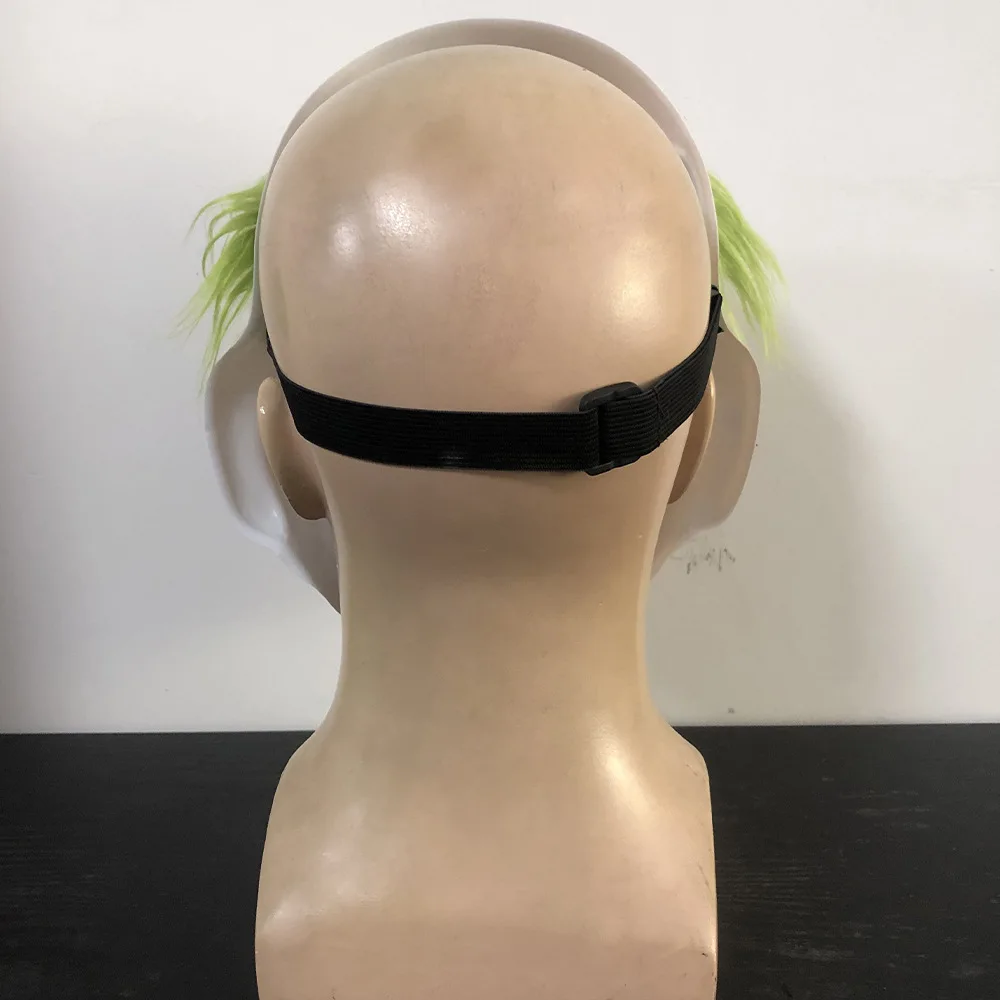 Joker Arthur Fleck Cosplay Mask Horror Scary Clown Green Hair Mask Halloween Joker Mask Clown Party Costume Accessory