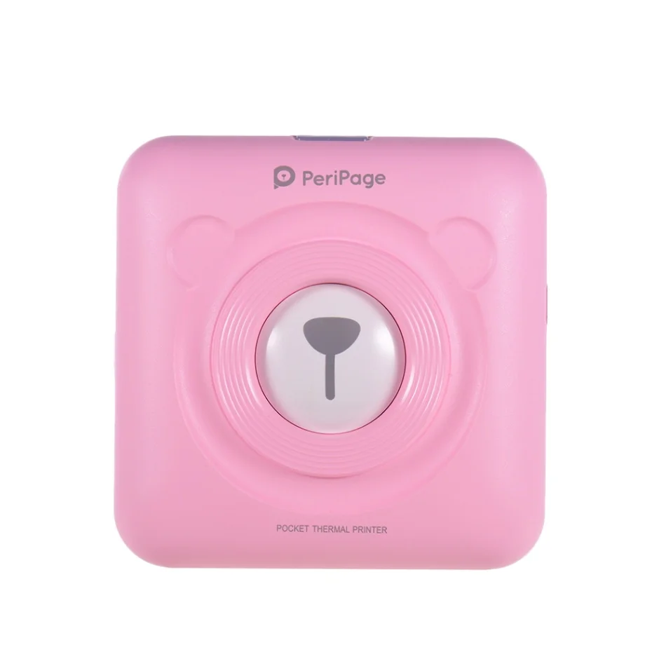Pink 3 цвета мини карманный принтер фото цифровой милый чековый бумажный принт/USB кабель для Android iOS смартфон подарки для детей - Цвет: Pink