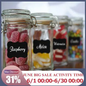 

36pcs/set Blackboard Sticker Kitchen Jars Organizer Bottle Labels X Sticker 34mm Seasoning Sticker Spice Board 49 Chalk C1L2