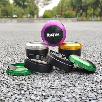 

HONEYPUFF Portable Smoking Accessories Aluminum Fruit Crusher Tobacco Grinder Herbal Grinder Tobacco Metal Grinder