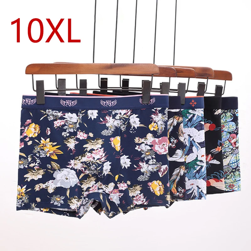 Трусы-боксеры мужские большого размера 10XL 9XL 8XL 7XL 6XL 5 шт./лот хлопковые дышащие