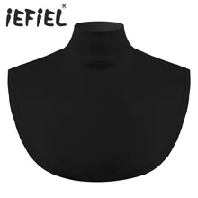 Детская Зимняя мода для девочек; съемный хлопковый топ с ложным воротником; блузка; сезон осень-зима; унисекс; теплый воротник с Микки-Маусом