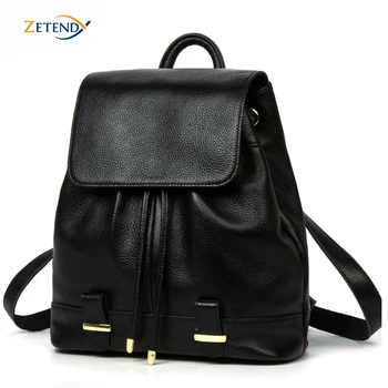 

Women's Bag Genuine Cowhide Leather Backpack European and American Fashion Travel Daily School Shoulder Bag Backpack for Girl