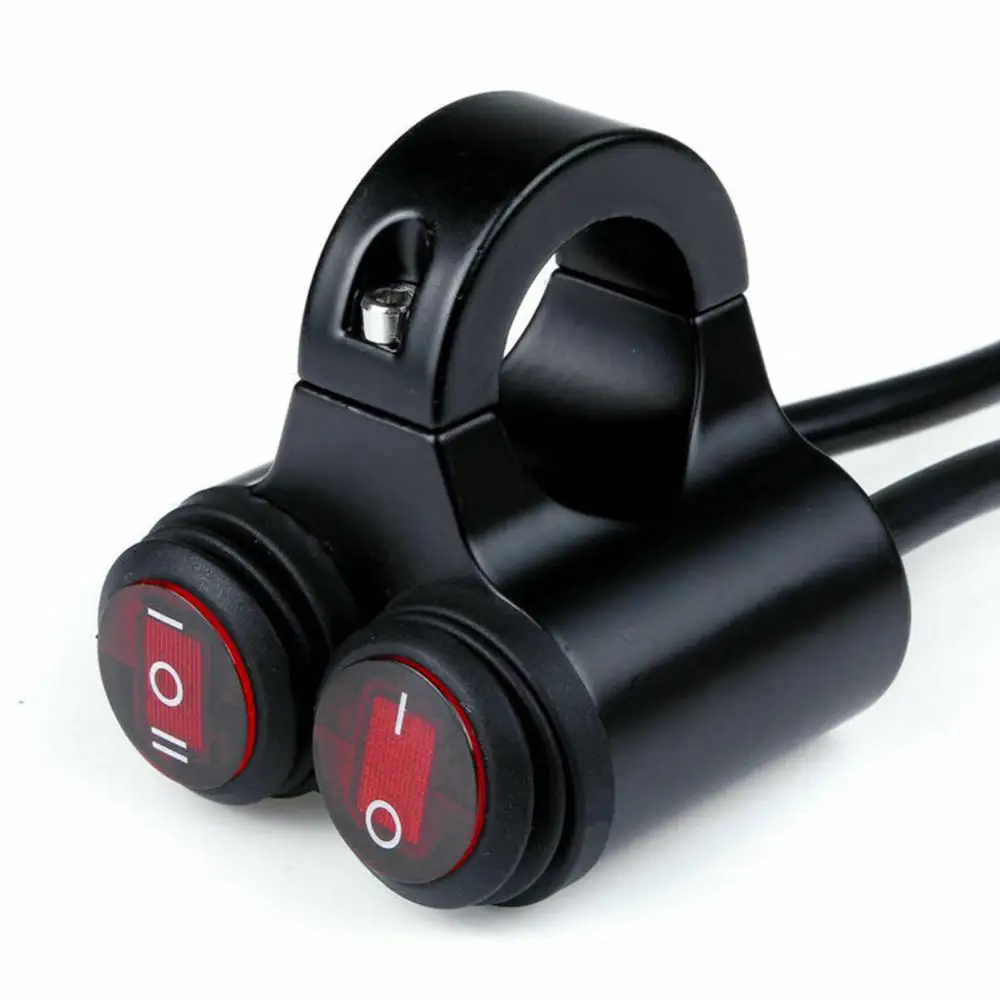 7/8'' 22mm Motorcycle Handlebar Headlight Fog Spot Light Dual on off Switch 12V MOTORS
