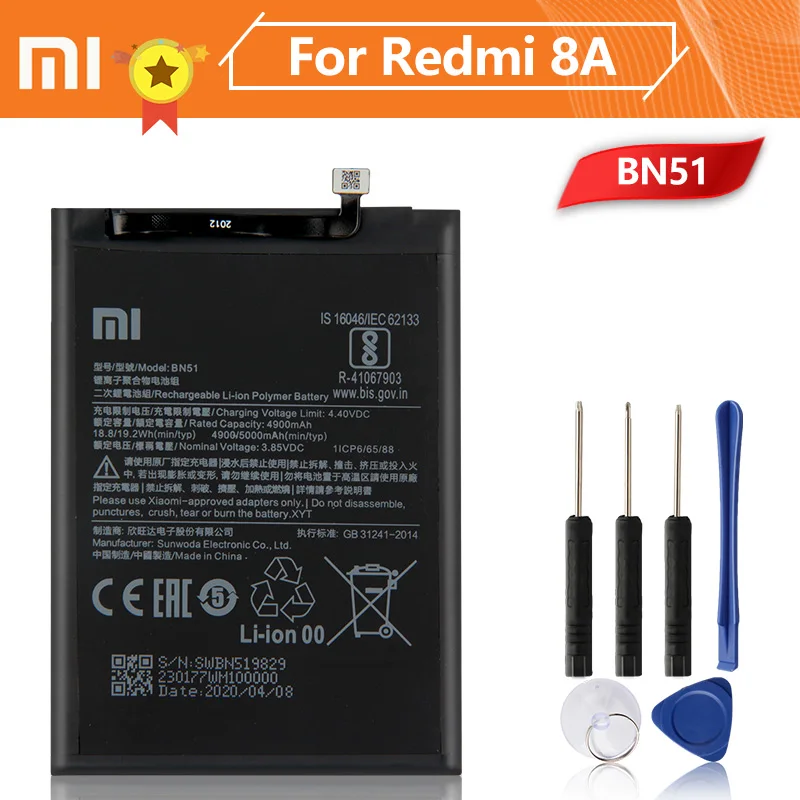 Xiao Mi Xiaomi BN51 аккумулятор для телефона mi Redmi 8A Redmi8A Redmi8 8 5000 мАч оригинальная запасная