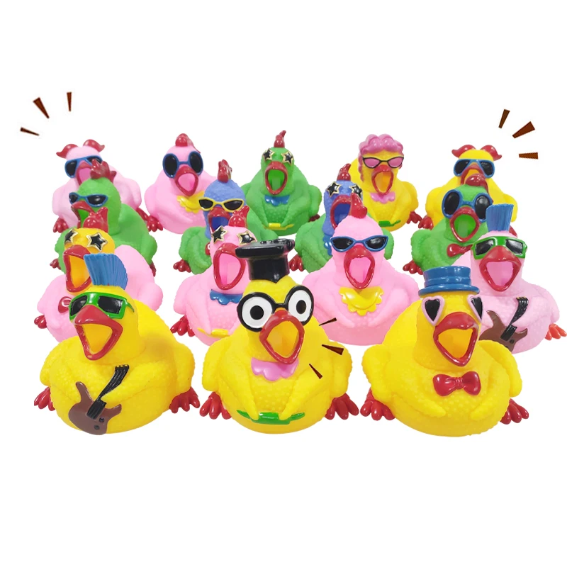 1PCS Pink Green Yellow Pets Dog Toys Screaming Duck Squeeze Sounding  for Dogs Funny Squeaky Dog Chew Toys Baby bath play Toy