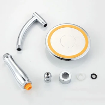 

360° High Pressure Space Aluminum Rainfall Round Hand Held Shower Head Silver B1