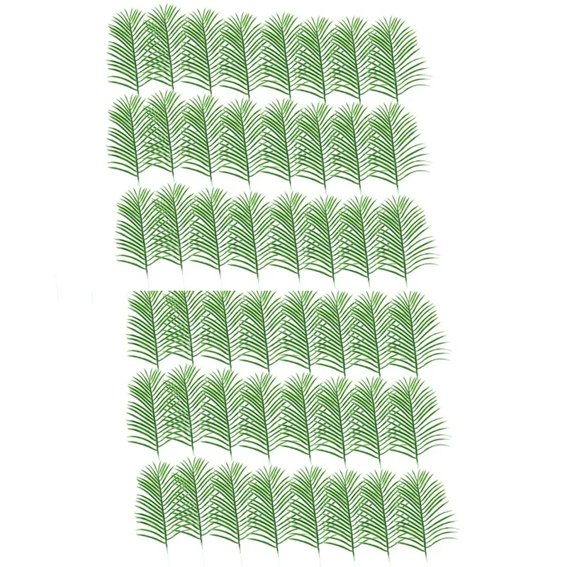 

48Pcs Artificial Leaves Green Plants Fake Palm Tree Leaf Greenery for Simulation Leaf Arrangement Wedding Decoration