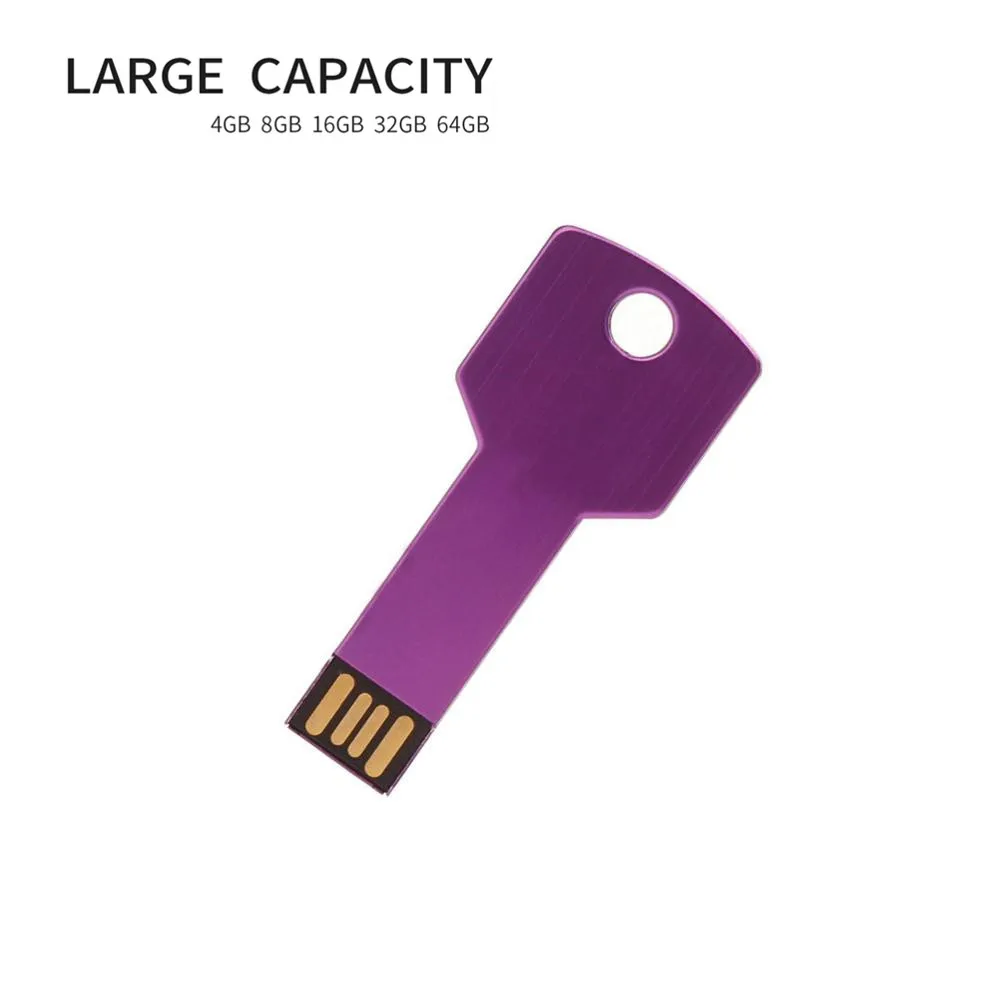Usb флеш-накопители брелок в форме ключа Флешка водонепроницаемый металлический ключ карта памяти 4 ГБ 8 ГБ 16 ГБ 32 ГБ 64 ГБ Usb флеш-накопитель 128 ГБ