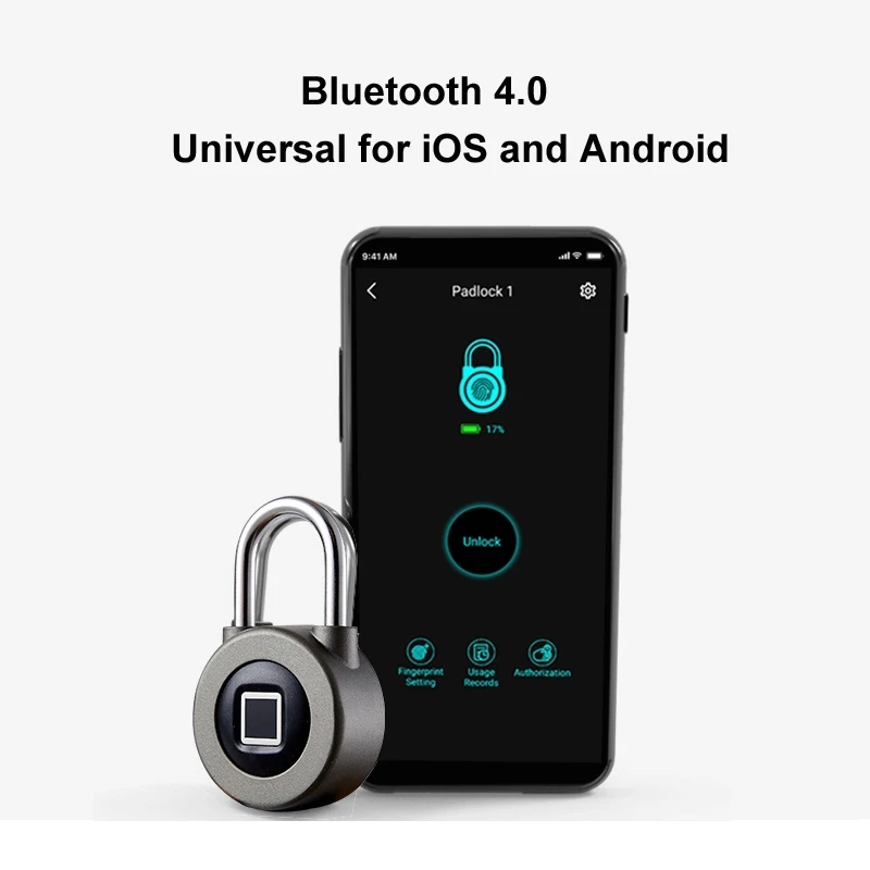 Бесключевая мини-блокировка отпечатков пальцев Bluetooth Блокировка электронный замок водонепроницаемый разблокировочный замок Блокировка мобильного приложения