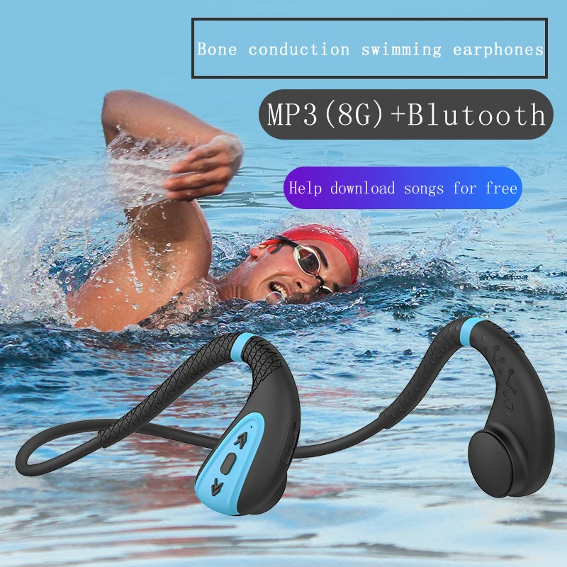 Ddj Q1 костная проводимость наушники Встроенная память 8G IPX8 водонепроницаемый MP3 музыкальный плеер Плавание Дайвинг наушники 15 дней в режиме ожидания|Наушники и гарнитуры|   | АлиЭкспресс - Что надеть для занятий спортом в дождь?