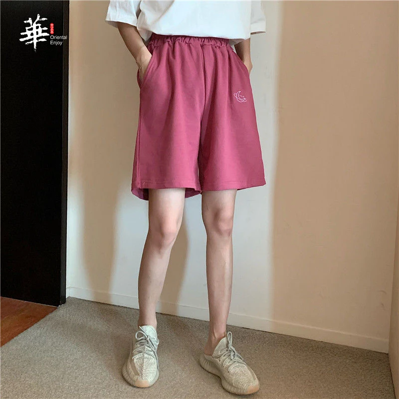 Solid Plus Size Women Shorts Harajuku Casual Scanty Loose Ladies Short Pants Women Summer Shorts white shorts