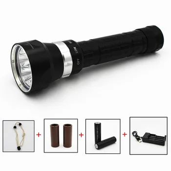 

Waterproof 100m Max 4000lm Rotary Magnetic control switch Dive Flashlight Scuba Led Torch Light for Diving D015