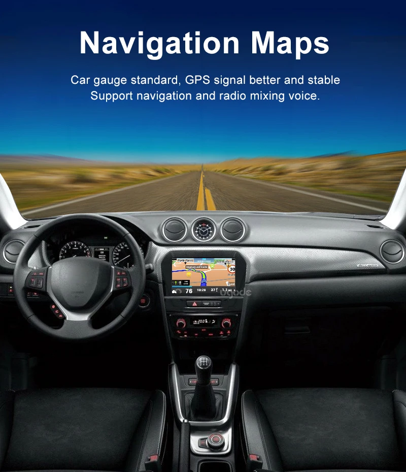 Ugode Автомобильный мультимедийный плеер Android OS 9 дюймов gps Навигация экран монитор Bluetooth для Suzuki Grand Vitara