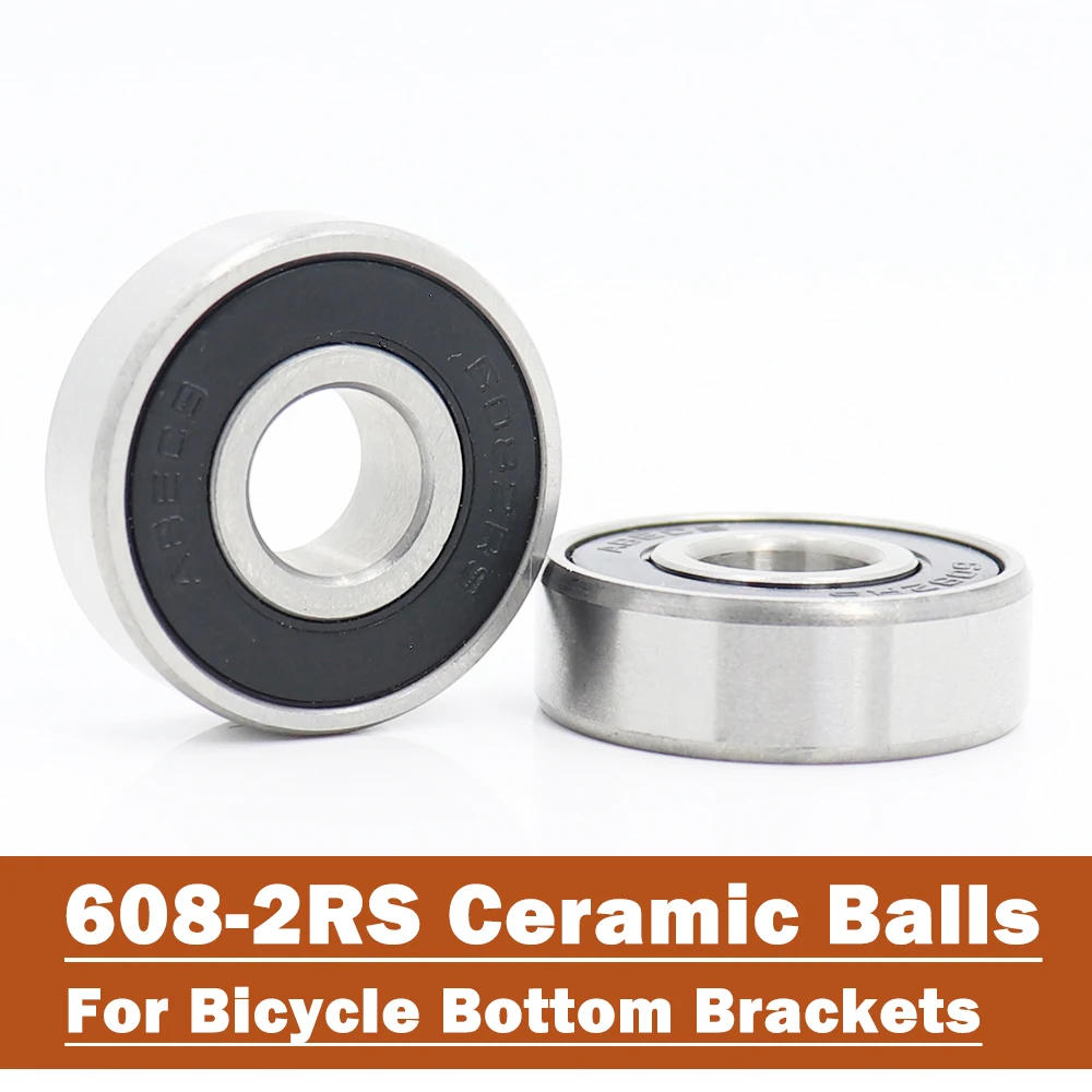 8* Hybrid Ceramic Ball And Roller Skate Bearings 608 Skateboard-Bearings, 