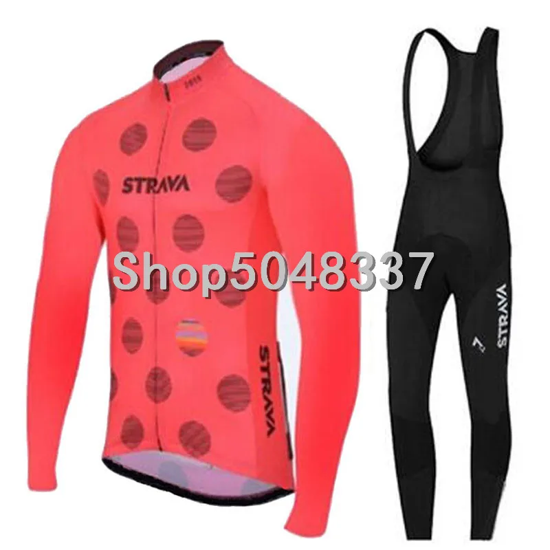 Strava Pro team Одежда для велоспорта Осенняя мужская велосипедная одежда костюм дорожный трикотажный комплект для велоспорта форма комплект Майо комбинезон спортивная одежда - Цвет: 5