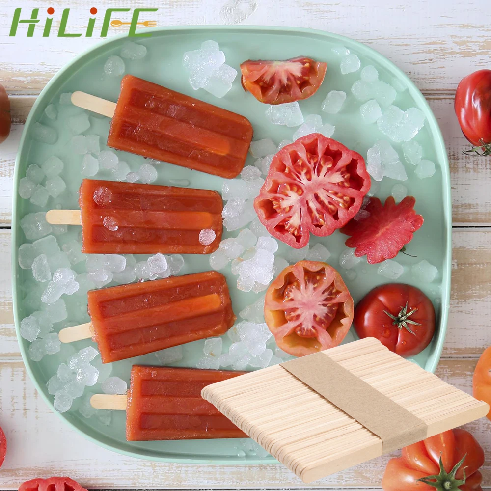 Палочки для мороженого HILIFE 50 шт./лот натуральные деревянные детские рукоделия