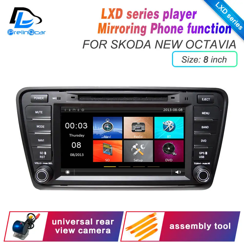 Ips сенсорный экран DSP звук Android 9,0 2 DIN 4g Lte радио для Skoda Octavia gps dvd-плеер стерео навигация
