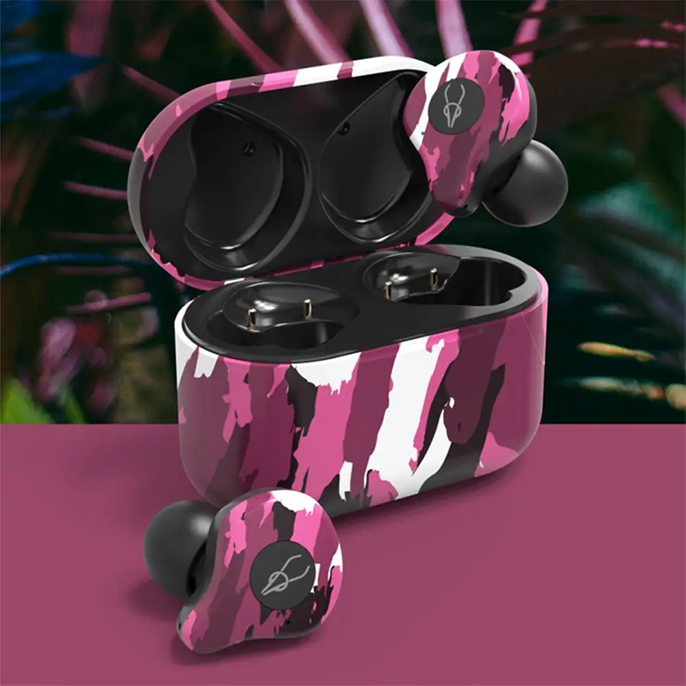 

Wireless Bluetooth Earphone E12 5.0TWS Camouflage Mini In-Ear Automatic Pairing With Charging Bin Sports Bluetooth Headset