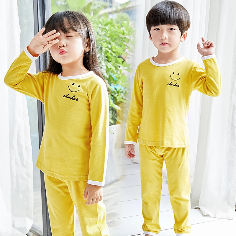 Cartoon Kids Pajamas Sets Cotton Boys Sleepwear Suit Autumn Spring Girls Pajamas Long Sleeve Tops Pants 2pcs Children Clothing