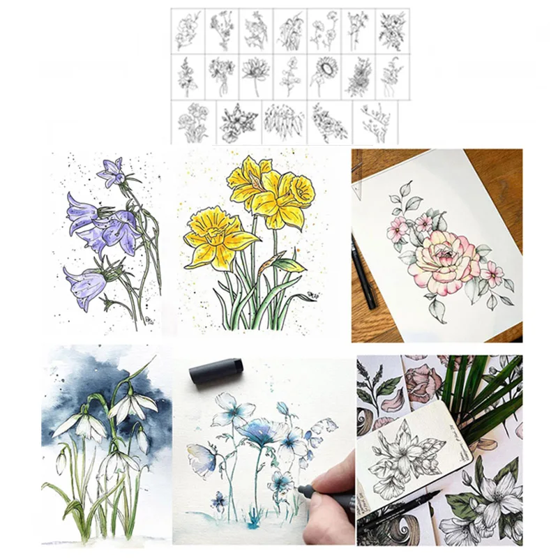 Новое поступление набор цветов прозрачные штампы силиконовые уплотнения штамп