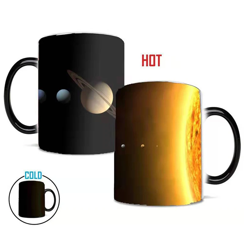 

Milky Way Discoloration Mug Personalized Shape Office Coffee Milk Cup Color Change Mug Creative Ceramic Cups Surprised Gift
