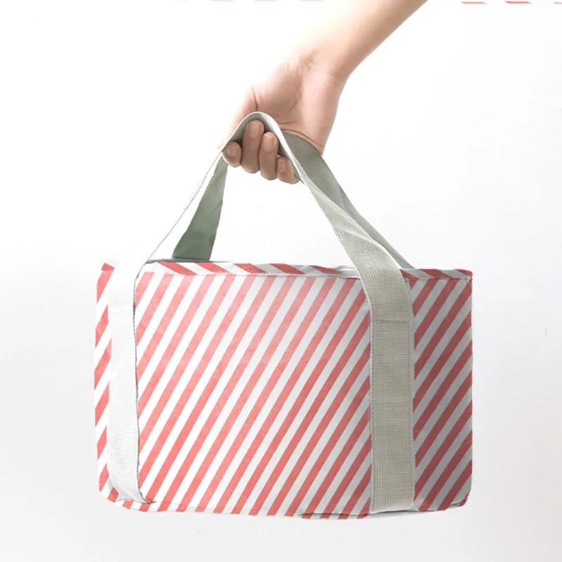 Pink Stripe Портативное складное ведро для воды для путешествий, куб для мытья ног, складное маленькое ведро для чистки, миска, открытый умывальник для кемпинга - Цвет: Pink Stripe