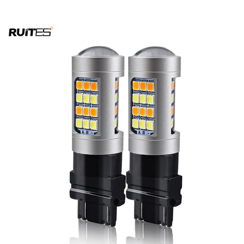 Ruite 2 шт. 5630 1157 T25 T20 автомобильный светильник s светодиодный лампы 15 Вт светодиодный автомобильный дневной ходовой светильник DRL Лампа 6000K 12V 24V Авто Лампа
