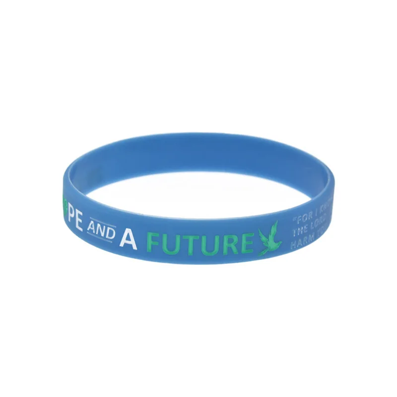 OBH 2 шт Синий Jeremiah 29 11 Hope and A Future силиконовый браслет для взрослых Размер
