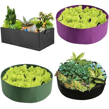 

Felt Planting Bucket Plant Grow Bags Home Garden Potato Pot Greenhouse Vegetable Growing Bags Moisturizing Garden Bag Seedling