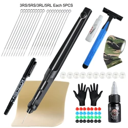 Hand Stick and Poke Tattoo Kit Diy Tool Tattoo Hand Poke Pen Needles Set 3rs/5rs/3rl/5rl High Quality Tattoo Ink Machine Kit