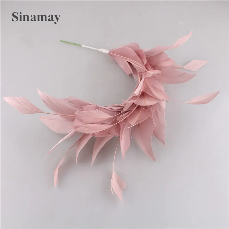 25-35CM Colorful Dyed Goose Feather Accessories DIY Wedding Hats Millinery  Decorations Elegant Party Clothes Feathers 1Pcs/Lot wedding hair clips