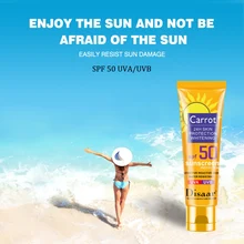 Морковный солнцезащитный крем стойкий увлажняющий натуральный анти-УФ солнцезащитный крем для уход за кожей тела