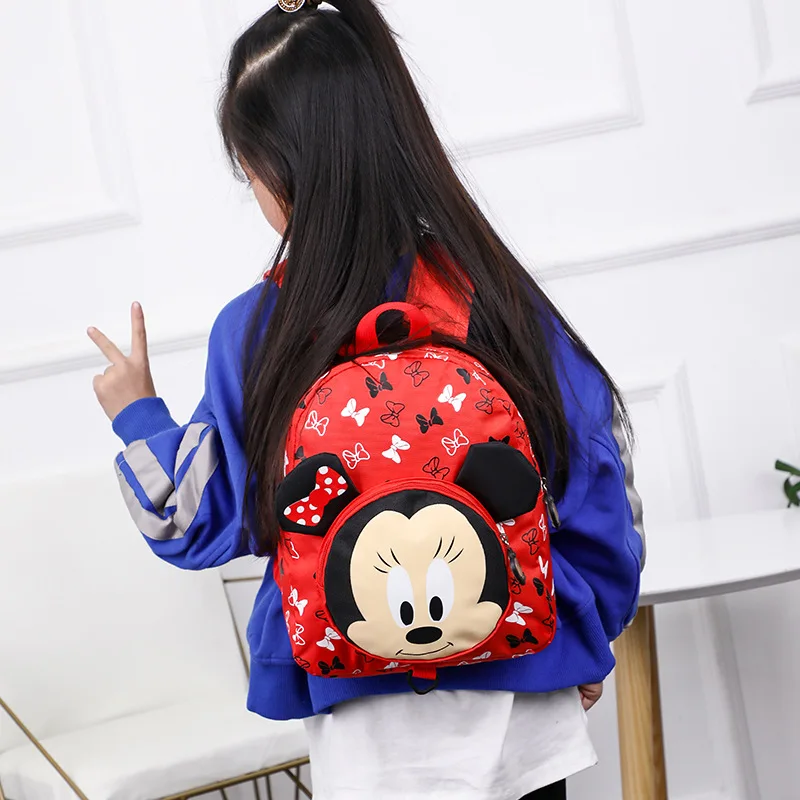 

New Style Mickey Backpack Kindergarten in Primary Class Snack Pack GIRL'S And BOY'S Casual Backpack Anti Lost Kids School Bag