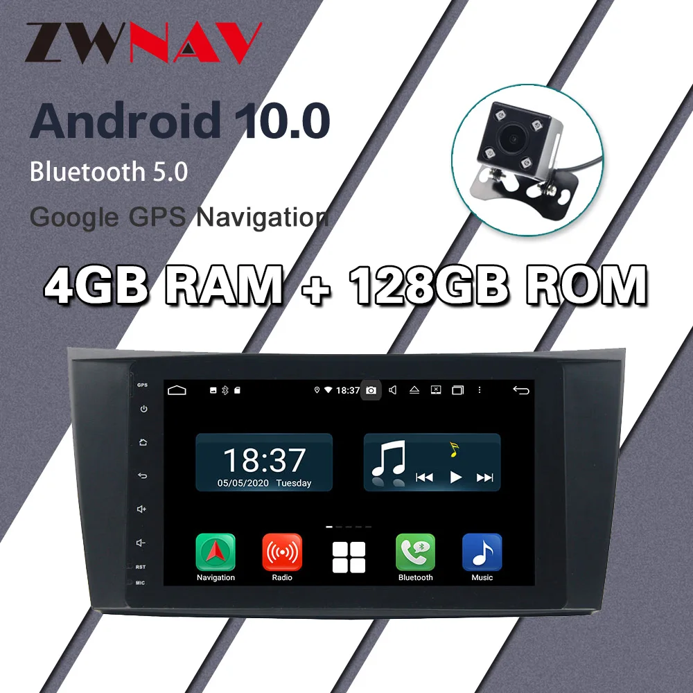 

128G Carplay Android 10 DVD Player for BENZ E-Class W211 2002 2003 2004 2005 2006 2007 2008 GPS Navi Auto Radio Audio Head unit